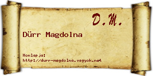 Dürr Magdolna névjegykártya